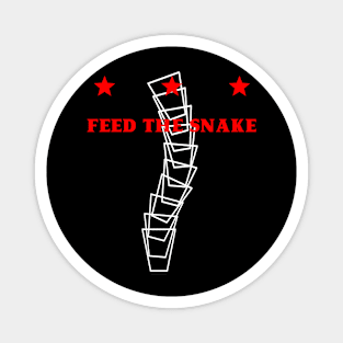 feed the snake (white) Magnet